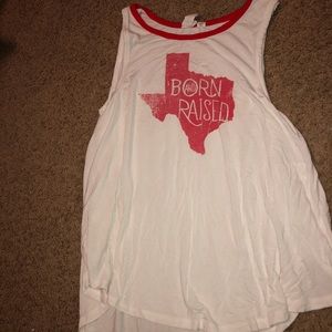 white and red tank top